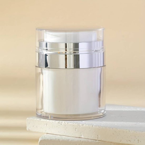 GIUSOBG Airless pompdispenser, handcrèmedispenser, 9 stuks, 5 ml, 10 ml, 15 ml, Airless draagbare crèmedispenser, kleine reisflessen om te vullen, draagbare crèmepompdispenser voor op reis en thuis