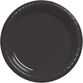 Wegwerpbordjes zwart, 23cm - 20 stuks