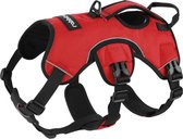Escape-Proof Dog Harness for Active Dogs Chest Harness with Carry Handle Anti-Pull Safety Harness Panic Harness Reflective Harness Adjustable Dog Vest Breathable L Red