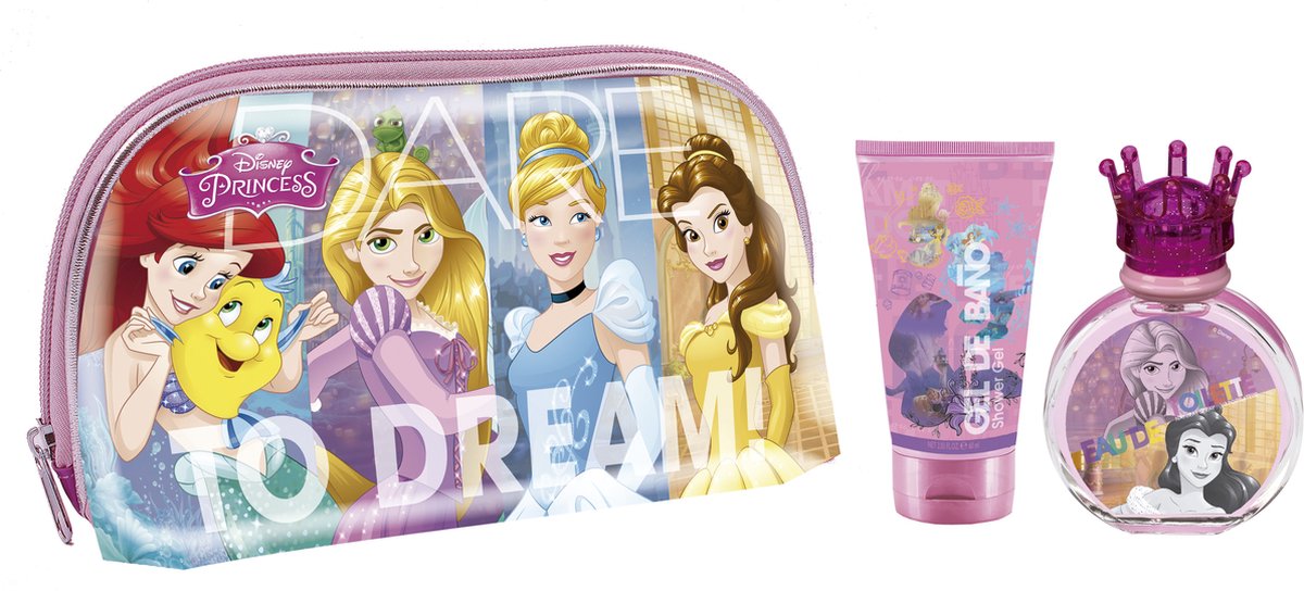 Disney Princess Geschenkset - Eau de Toilette 50 ml & Douchegel 100 ml - Met Toilettas