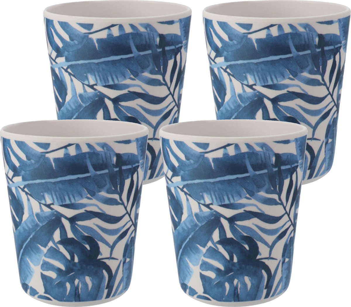 Goedkoopste Excellent Houseware drinkbeker - 8x - kunststof/melamine - met print - 9 x 11 cm - 440 ml