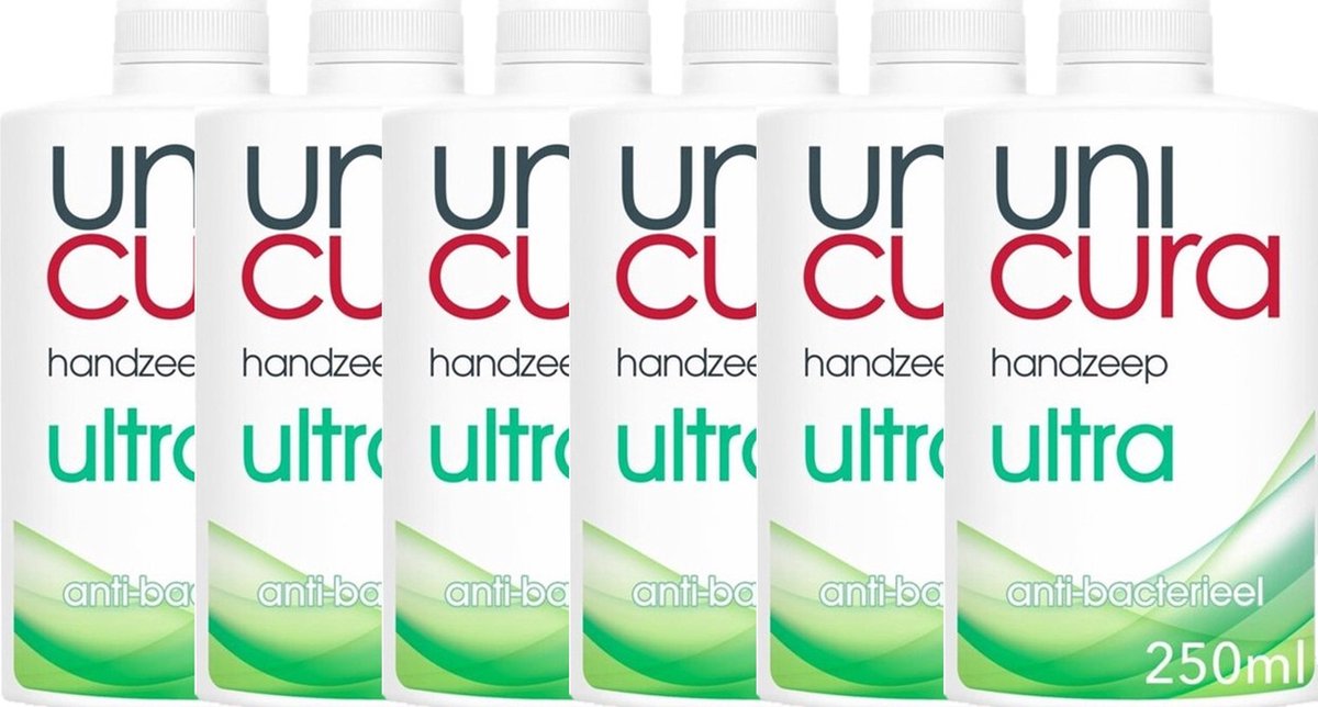 Bol.com 6x Unicura Handzeep Anti Bacterieel Navulling Ultra 250 ml aanbieding
