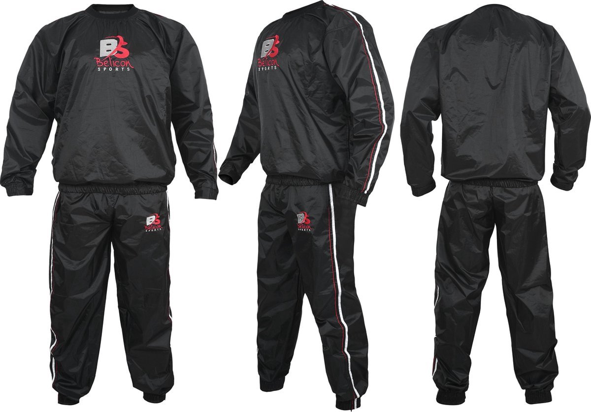Saunapak voor gymtraining en fitnesstraining, niet-scheurende zweetpakken voor mannen, vrouwen, gewichtsverlies, afslankoefeningen, trainingspak voor cardio, gewichtheffen, hardlopen, joggen.Sweat Suit for fitness n training