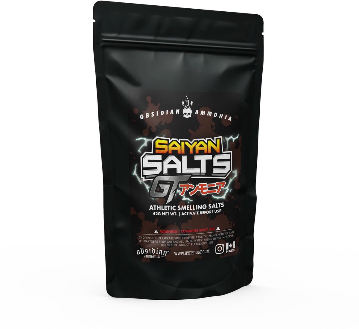 Obsidian Ammonia - Saiyan Salts GT - Smelling Salts - Reukzout - Vlugzout - Ammonia Inhalants