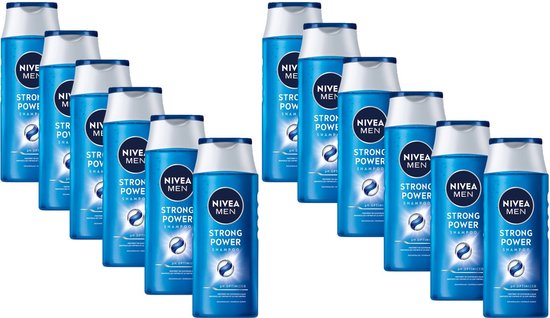 NIVEA MEN Shampooing Strong Power - 12 x 250 ml