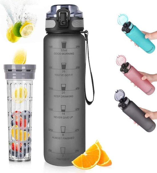 Pura Viva | De glazen duurzame waterfles met een krachtige edelsteen