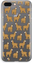 Case Company® - Hoesje geschikt voor iPhone 8 Plus hoesje - Alpacas - Soft Cover Telefoonhoesje - Bescherming aan alle Kanten en Schermrand