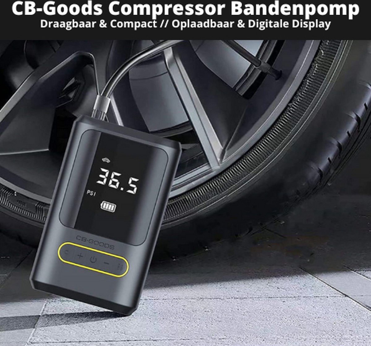 CB-Goods Compressor Bandenpomp - Luchtcompressor Oplaadbaar & Draagbaar ...