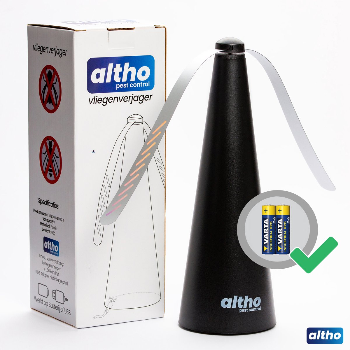Vliegenverjager voor op tafel - INCLUSIEF BATTERIJEN - Vliegen verjager - Vliegenvanger - Vliegenval - Fly Fan
