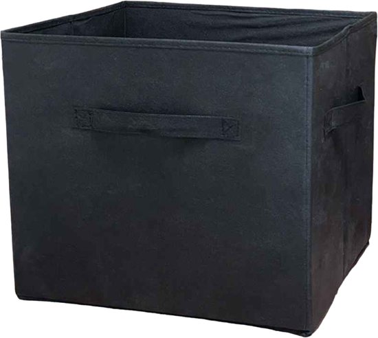 Set van 4 Kastdozen Opbergdozen Box Passend in Kallax Kast Mand Inzet Zwart