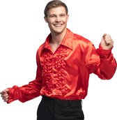 Boland - Party shirt rood (XL) - Volwassenen - Danser/danseres - 80's & 90's - Disco