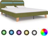 vidaXL-Bedframe-met-LED-stof-groen-180x200-cm