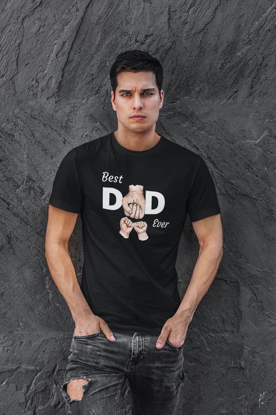 Heren Shirt- Best Dad ever- Vaderdag-verjaardag. Vaderdag cadeau- verjaardag kado. Maat M