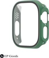 EP Goods - Full Cover/Hoesje - Screen Protector - Geschikt voor Apple Watch Ultra en Ultra 2 - 49mm - Hardcase - Protection - Donkergroen