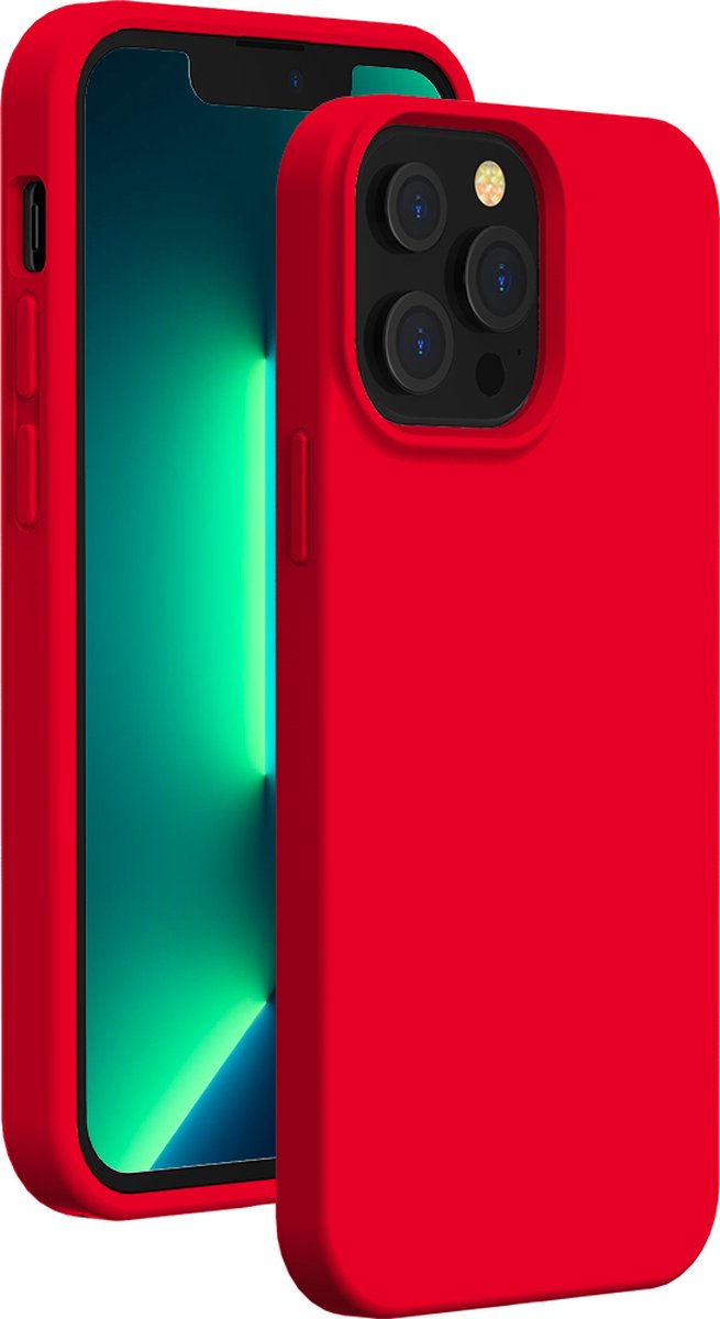 Bigben Connected, Hoesje voor iPhone 13 Pro Hard siliconen Soft Touch, Rood