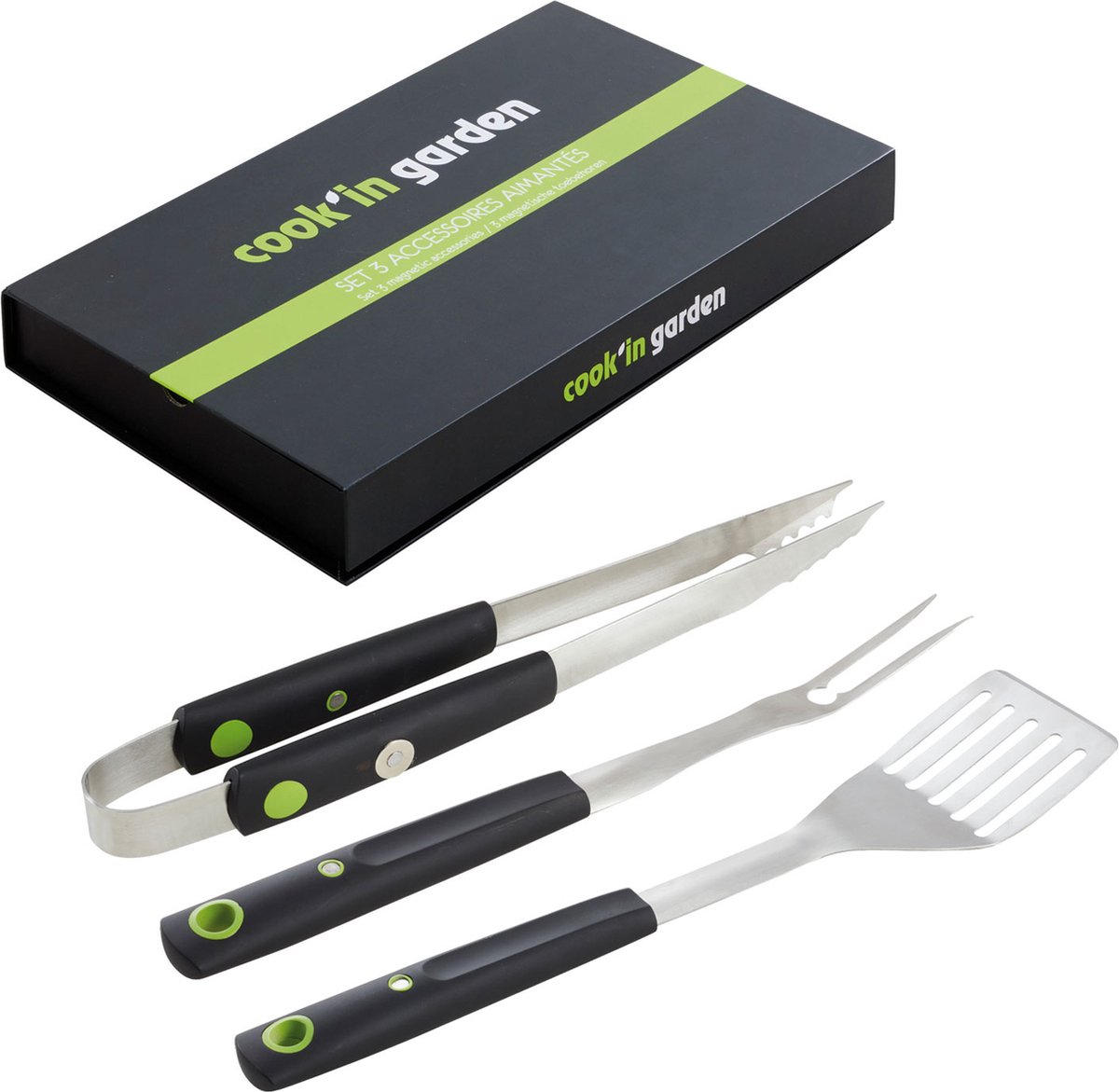 Cook'in Garden - Set van 3 magnetische barbecueaccessoires