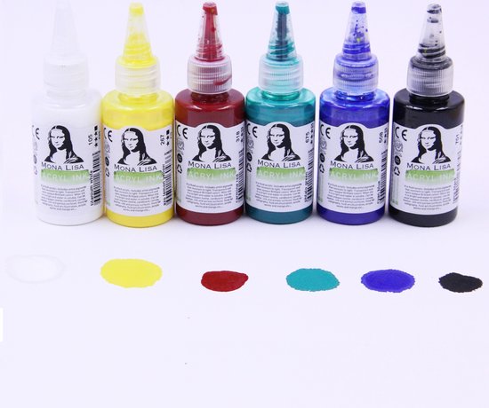 SÜDOR Monalisa Kit de peinture acrylique liquide 6 x 40 ml 240 ml d'encre  acrylique