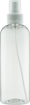 Flacon plastique vide 100 ml PET Tall Boston 24 - transparent - avec bouchon spray Witte - lot de 10 pièces - rechargeable - vide