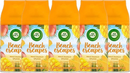 Airwick Freshmatic Max Navulling – Beach Escapes Mango Splash - 6 stuks
