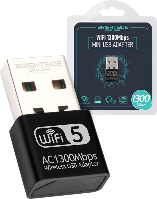 Adaptateur Wifi USB - Dual band - 1200Mbps - Puce Realtek - 2.4GHz & 5Ghz