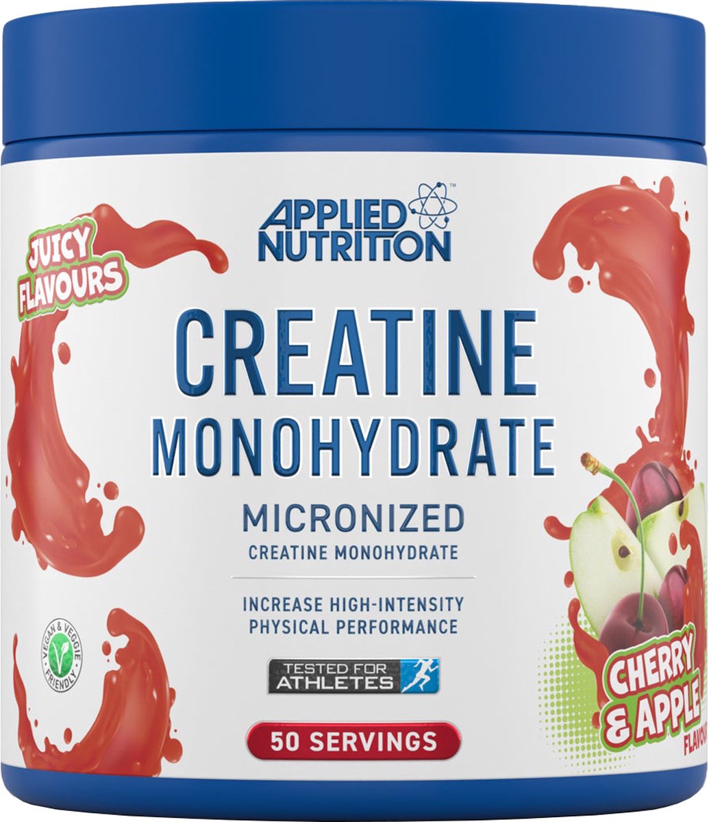 Goedkoopste Creatine Monohydrate with Taste 50servings Cherry & Apple