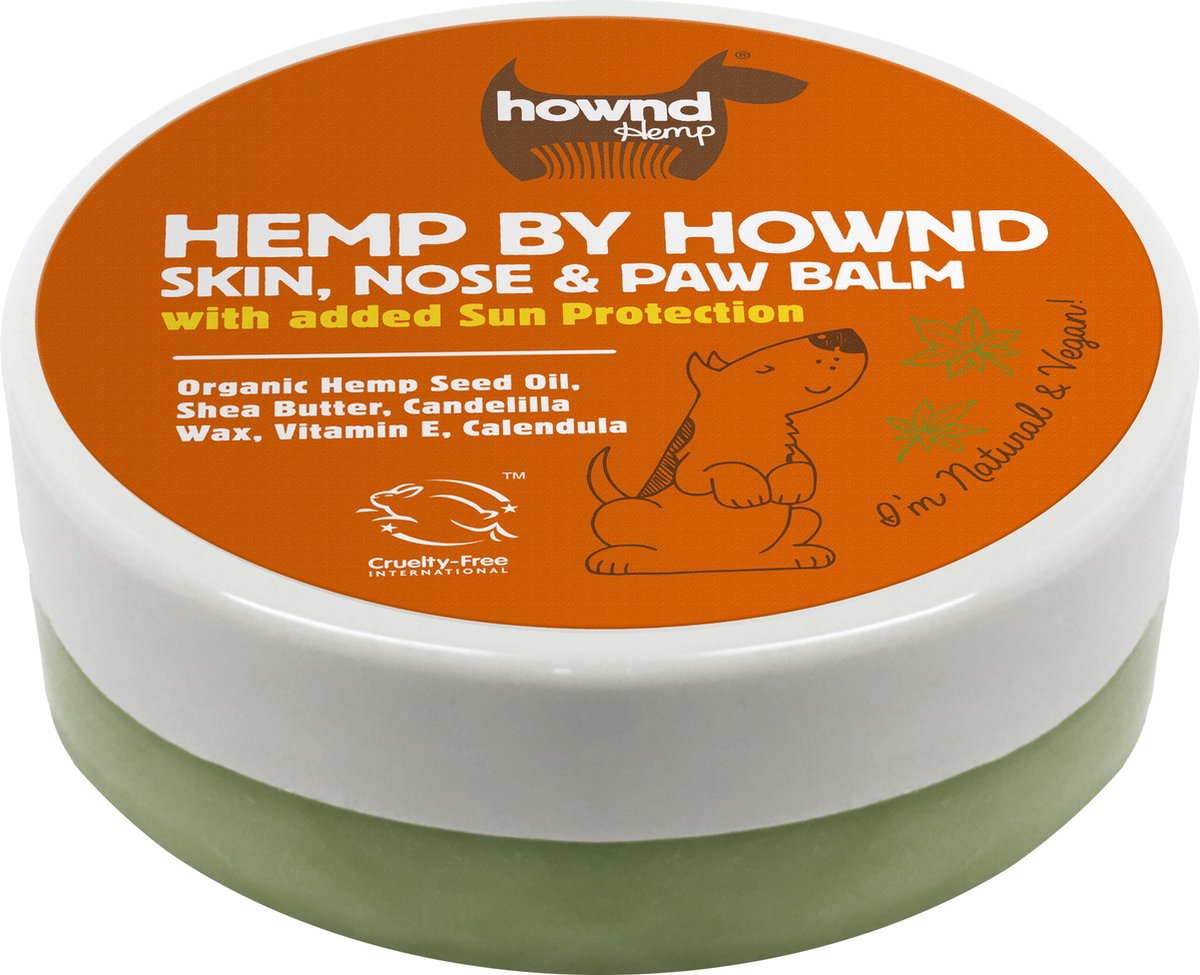 Hownd Hemp - huid, neus & poten balsem voor honden - hydrateert, kalmeert en beschermt - 50 gram