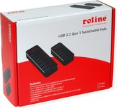 ROLINE USB 3.2 Gen 1 notebook hub, 4 poorten, individueel schakelbaar, zwart