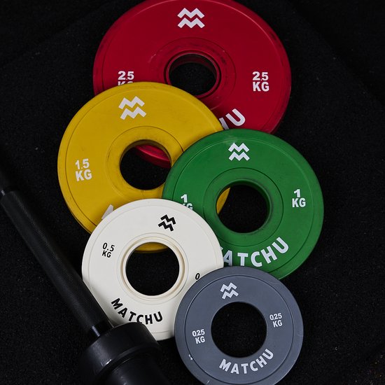 Gym Micro-Plates Dumbbell Fractionele Gewichtsschijf Rubber Fractionele Gewichtsschijven Add On Change Zwart 025 Kg