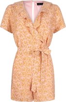 Lofty Manner Broek Playsuit Lira 759 Peach Leaves Print Dames Maat - XS