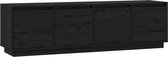 vidaXL - Tv-meubel - 156x37x45 - cm - massief - grenenhout - zwart