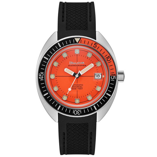 Bulova Oceanographer Horloge - Bulova heren horloge - Oranje - diameter 44 mm - kleur gecoat roestvrij staal