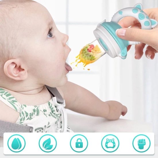 Tétine Fruit Bébé Vicloon - 2× Avec 6 Tétines Silicone - Alimentation Sécurisée