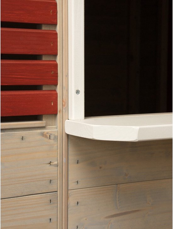 Wendi Rood Wendi Toys Houten speelhuis Krokodil - 155x120x168cm - Rood | bol