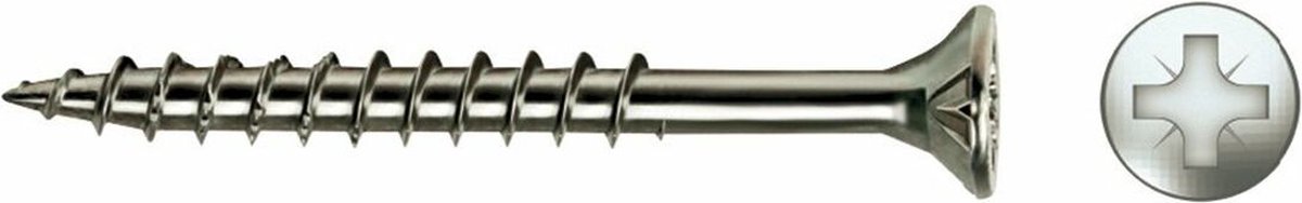 Box 100 unit. countersunk wood screw pz rparc ref vloxp 5x90mm stainlees steel celo