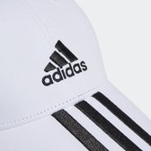 adidas Sportswear Baseball 3-Stripes Cotton Twill Honkbalpet - Unisex - Wit- Jeugd