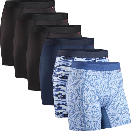 Foto: Danish endurance sportonderbroeken heren quick dry sport boxershorts 6 pack meerkleurig maat xl