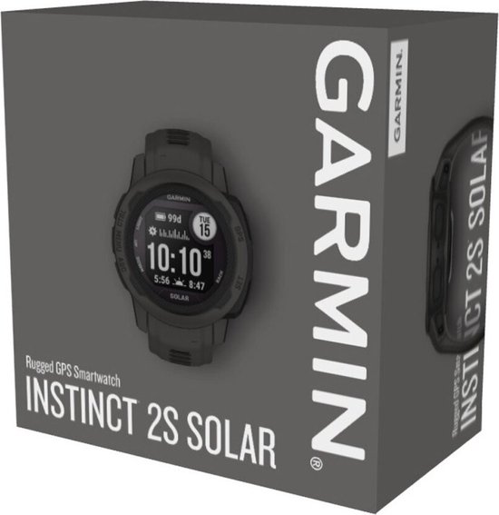 Garmin Instinct 2S Solar - Sporthorloge met GPS - Smartwatch voor heren - Zon Oplaadbaar - 40mm - Graphite
