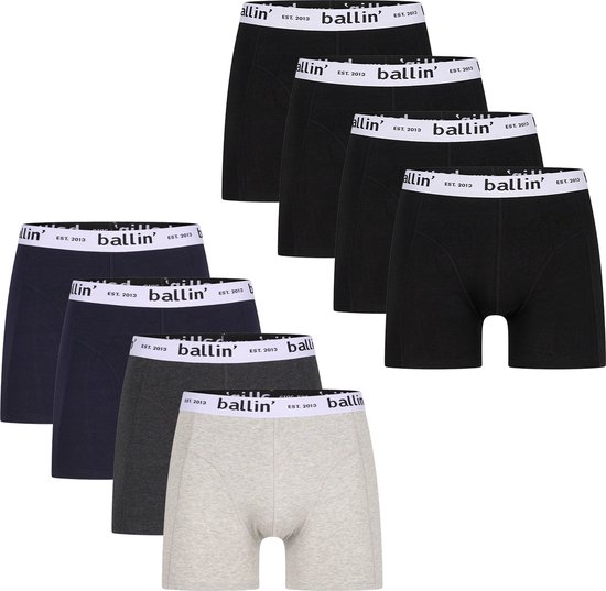 Sous-vêtements Homme avec Ballin Est. 2013 Lot de 8 boxers imprimés - Multi - Taille XXL
