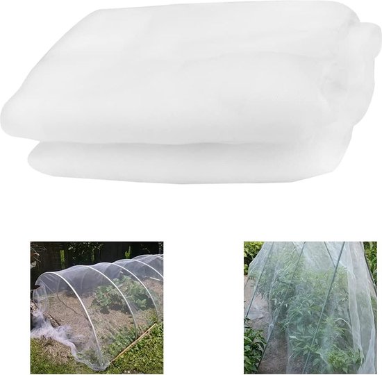 Outsunny plantenbeschermingsnet, stevige vogelwering met deur, stal
