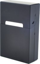 Boîte à cigarettes - Zwart foncé - Aluminium - Porte-cigarettes/étui - Résistant aux intempéries - Boîte de rangement robuste et Luxe