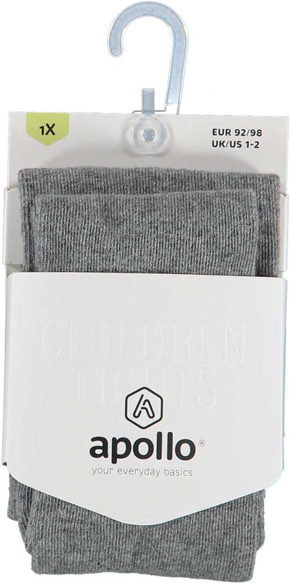 Grijze kindermaillots van Apollo in verpakking, maat 1X (EUR 92/98, UK/US 1-2).