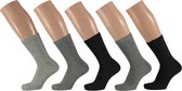 Chaussettes enfant basiques en coton - Lot de 5 - Grijs -Taille 23/26 - Chaussettes enfants garçons - Chaussettes enfants filles - Chaussettes enfants sans couture - Apollo