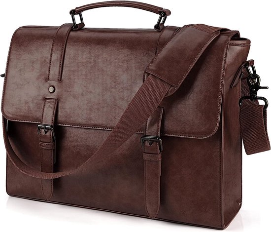 Baosha BC-07 Schoudertas voor heren, aktetas, laptoptas voor 17 inch