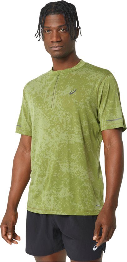 Asics Metarun Pattern T-shirt Met Korte Mouwen Groen XL Man