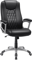 ACAZA Luxe Bureaustoel - Ergonomische Bureaustoel - Kunstleer - Bureaustoel met Wieltjes - Zwart