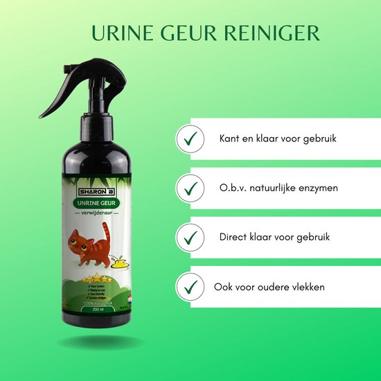 Geurverwijderaar Kat 100 natuurlijk Urinevlekken en urinegeur verwijderen Set van