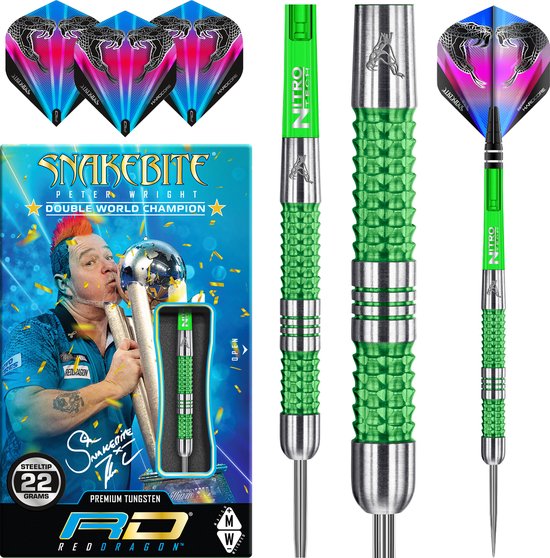Red Dragon Peter Wright Snakebite Mamba 90% - Dartpijlen van Red Dragon — afbeelding 2