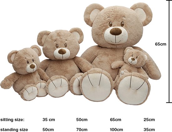 Tiamo Collection - Knuffelbeer - Zittend 25 cm - Staand 35 cm - Tiamo Collection