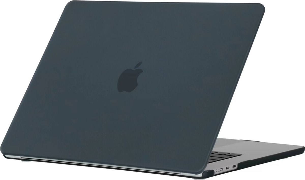 Lunso - Geschikt voor MacBook Air 15 inch (2023) - cover hoes - Mat Zwart - Vereist model A2941
