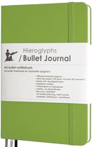 Hieroglyphs Bullet Journal - A5 Notitieboek - 100 Grams Papier - Hardcover Notebook Dotted - met Handleiding en Inspiratie - Nederlands - Lichtgroen